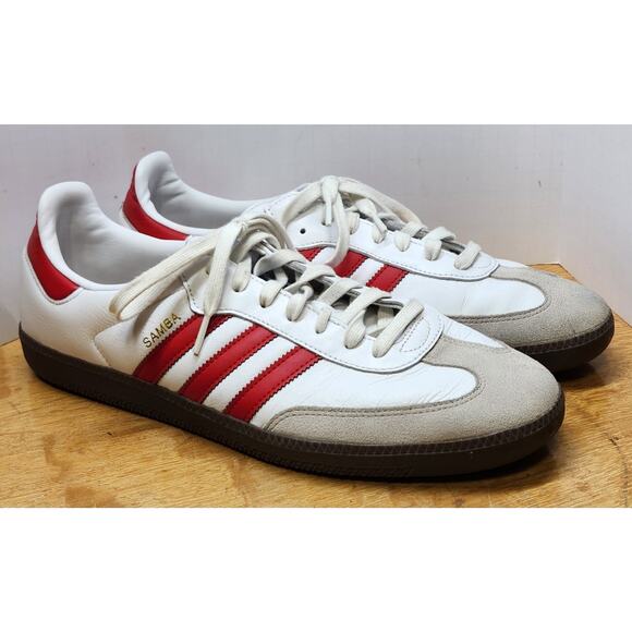Adidas Samba OG White Victory Red Sneakers Shoes Mens Size 13 EUC main image 8